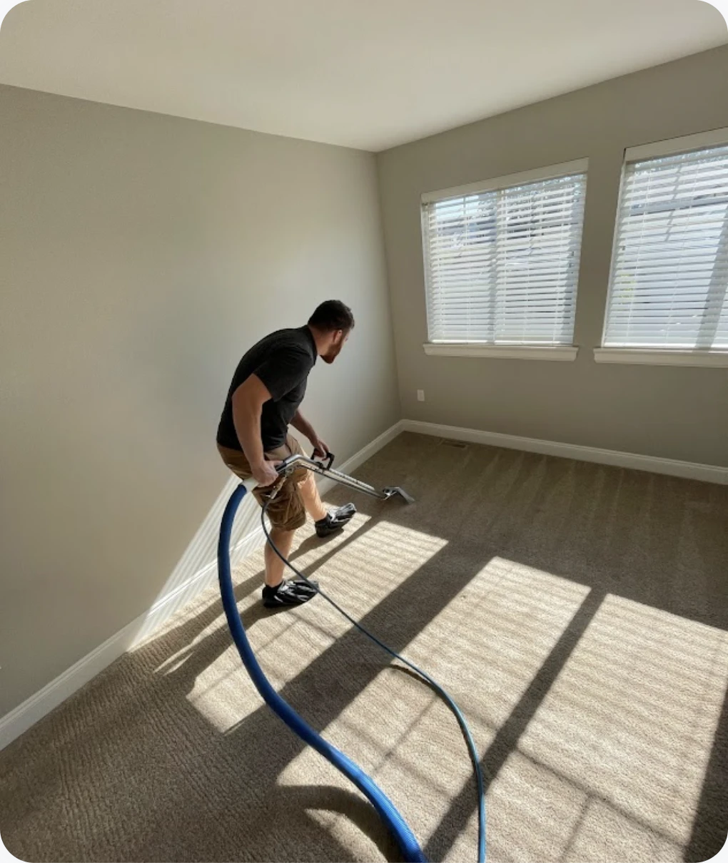 Carpet cleaning in a local living room